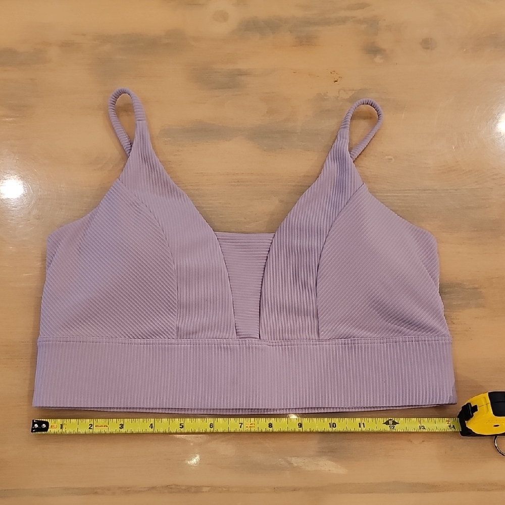 Lavender Ribbed Bralette - Picture 2 of 6